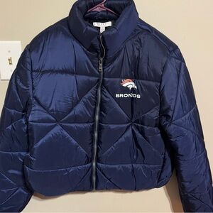 Ladies Puffer Jacket - Navy Blue